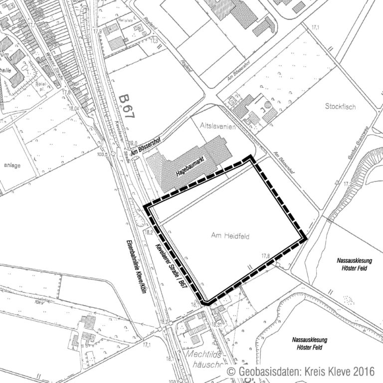 Graphische Darstellung zum Bebauungsplan Nr. 2 Gewerbepark Weeze-Goch